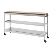 コモンファニチャー　CUSL-124GWC-WE　シェルフ ロー キャスタータイプ　W1200×D450×H1030［ホワイトグレー×ベージュ］