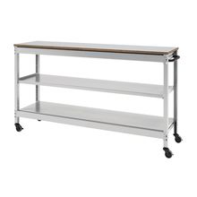 コモンファニチャー　CUSL-124GWC-WF　シェルフ ロー キャスタータイプ　W1200×D450×H1030［ホワイトグレー×ライトグレー］