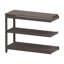 コモンファニチャー　CUSL-124TKA-HN　シェルフ ロー アジャスタータイプ 連増 樹脂エッジ　W1200×D450×H950［ブラウン×ノルディックバーチ］