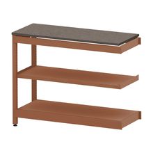 コモンファニチャー　CUSL-124TKA-RN　シェルフ ロー アジャスタータイプ 連増 樹脂エッジ　W1200×D450×H950［オレンジ×ノルディックバーチ］