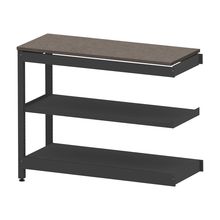 コモンファニチャー　CUSL-124TKA-TN　シェルフ ロー アジャスタータイプ 連増 樹脂エッジ　W1200×D450×H950［ブラック×ノルディックバーチ］