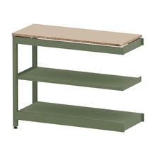 コモンファニチャー　CUSL-124TWA-QE　シェルフ ロー アジャスタータイプ 連増　W1200×D450×H950［グリーン×ベージュ］