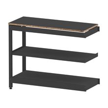 コモンファニチャー　CUSL-124TWA-TC　シェルフ ロー アジャスタータイプ 連増　W1200×D450×H950［ブラック×ダークグレー］