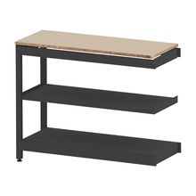 コモンファニチャー　CUSL-124TWA-TE　シェルフ ロー アジャスタータイプ 連増　W1200×D450×H950［ブラック×ベージュ］