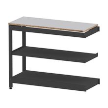 コモンファニチャー　CUSL-124TWA-TF　シェルフ ロー アジャスタータイプ 連増　W1200×D450×H950［ブラック×ライトグレー］