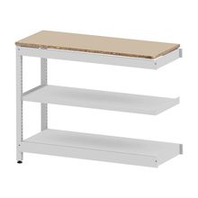 コモンファニチャー　CUSL-124TWA-WE　シェルフ ロー アジャスタータイプ 連増　W1200×D450×H950［ホワイトグレー×ベージュ］