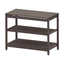 コモンファニチャー　CUSL-126GKA-HN　シェルフ ロー アジャスタータイプ 単体 樹脂エッジ　W1200×D600×H950［ブラウン×ノルディックバーチ］