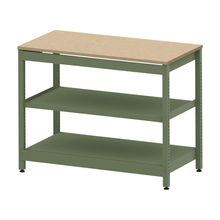コモンファニチャー　CUSL-126GKA-QD　シェルフ ロー アジャスタータイプ 単体 樹脂エッジ　W1200×D600×H950［グリーン×オークライト］
