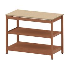 コモンファニチャー　CUSL-126GKA-RD　シェルフ ロー アジャスタータイプ 単体 樹脂エッジ　W1200×D600×H950［オレンジ×オークライト］