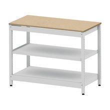 コモンファニチャー　CUSL-126GKA-WD　シェルフ ロー アジャスタータイプ 単体 樹脂エッジ　W1200×D600×H950［ホワイトグレー×オークライト］