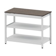 コモンファニチャー　CUSL-126GKA-WN　シェルフ ロー アジャスタータイプ 単体 樹脂エッジ　W1200×D600×H950［ホワイトグレー×ノルディックバーチ］