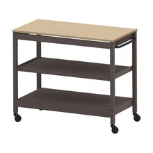 コモンファニチャー　CUSL-126GKC-HD　シェルフ ロー キャスタータイプ 木目天板　W1200×D600×H1030［ブラウン×オークライト］