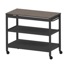 コモンファニチャー　CUSL-126GKC-TN　シェルフ ロー キャスタータイプ 木目天板　W1200×D600×H1030［ブラック×ノルディックバーチ］