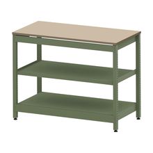 コモンファニチャー　CUSL-126GNA-QE　シェルフ ロー アジャスタータイプ 単体 樹脂エッジ　W1200×D600×H950［グリーン×ベージュ］