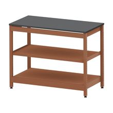 コモンファニチャー　CUSL-126GNA-RC　シェルフ ロー アジャスタータイプ 単体 樹脂エッジ　W1200×D600×H950［オレンジ×ダークグレー］