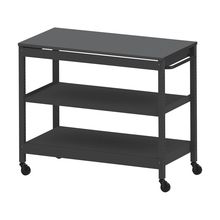 コモンファニチャー　CUSL-126GNC-TC　シェルフ ロー キャスタータイプ 樹脂エッジ　W1200×D600×H1030［ブラック×ダークグレー］