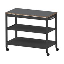 コモンファニチャー　CUSL-126GWC-TC　シェルフ ロー キャスタータイプ　W1200×D600×H1030［ブラック×ダークグレー］