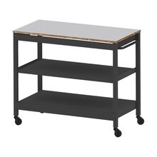 コモンファニチャー　CUSL-126GWC-TF　シェルフ ロー キャスタータイプ　W1200×D600×H1030［ブラック×ライトグレー］