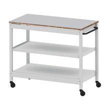 コモンファニチャー　CUSL-126GWC-WF　シェルフ ロー キャスタータイプ　W1200×D600×H1030［ホワイトグレー×ライトグレー］