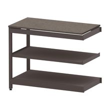 コモンファニチャー　CUSL-126TKA-HN　シェルフ ロー アジャスタータイプ 連増 樹脂エッジ　W1200×D600×H950［ブラウン×ノルディックバーチ］