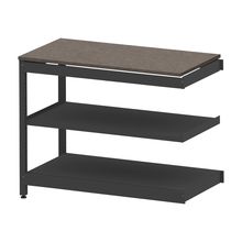 コモンファニチャー　CUSL-126TKA-TN　シェルフ ロー アジャスタータイプ 連増 樹脂エッジ　W1200×D600×H950［ブラック×ノルディックバーチ］