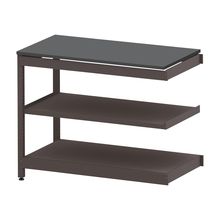 コモンファニチャー　CUSL-126TNA-HC　シェルフ ロー アジャスタータイプ 連増 樹脂エッジ　W1200×D600×H950［ブラウン×ダークグレー］