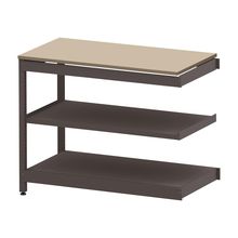 コモンファニチャー　CUSL-126TNA-HE　シェルフ ロー アジャスタータイプ 連増 樹脂エッジ　W1200×D600×H950［ブラウン×ベージュ］