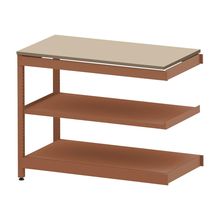 コモンファニチャー　CUSL-126TNA-RE　シェルフ ロー アジャスタータイプ 連増 樹脂エッジ　W1200×D600×H950［オレンジ×ベージュ］