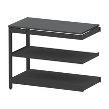 コモンファニチャー　CUSL-126TNA-TC　シェルフ ロー アジャスタータイプ 連増 樹脂エッジ　W1200×D600×H950［ブラック×ダークグレー］