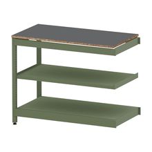 コモンファニチャー　CUSL-126TWA-QC　シェルフ ロー アジャスタータイプ 連増　W1200×D600×H950［グリーン×ダークグレー］