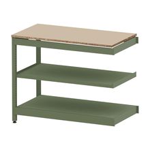 コモンファニチャー　CUSL-126TWA-QE　シェルフ ロー アジャスタータイプ 連増　W1200×D600×H950［グリーン×ベージュ］