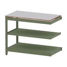 コモンファニチャー　CUSL-126TWA-QF　シェルフ ロー アジャスタータイプ 連増　W1200×D600×H950［グリーン×ライトグレー］