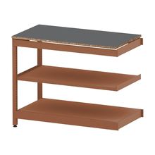 コモンファニチャー　CUSL-126TWA-RC　シェルフ ロー アジャスタータイプ 連増　W1200×D600×H950［オレンジ×ダークグレー］