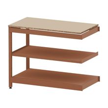 コモンファニチャー　CUSL-126TWA-RE　シェルフ ロー アジャスタータイプ 連増　W1200×D600×H950［オレンジ×ベージュ］