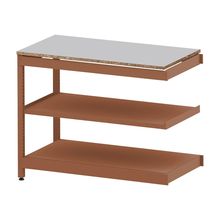 コモンファニチャー　CUSL-126TWA-RF　シェルフ ロー アジャスタータイプ 連増　W1200×D600×H950［オレンジ×ライトグレー］