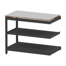 コモンファニチャー　CUSL-126TWA-TF　シェルフ ロー アジャスタータイプ 連増　W1200×D600×H950［ブラック×ライトグレー］