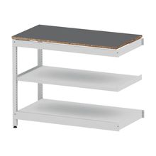 コモンファニチャー　CUSL-126TWA-WC　シェルフ ロー アジャスタータイプ 連増　W1200×D600×H950［ホワイトグレー×ダークグレー］