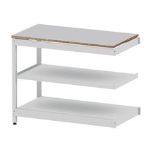 コモンファニチャー　CUSL-126TWA-WF　シェルフ ロー アジャスタータイプ 連増　W1200×D600×H950［ホワイトグレー×ライトグレー］