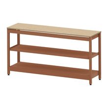 コモンファニチャー　CUSL-184GKA-RD　シェルフ ロー アジャスタータイプ 単体 木目天板エッジ　W1800×D450×H950［オレンジ×オークライト］