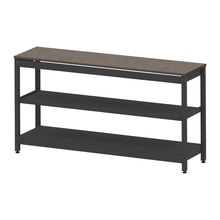 コモンファニチャー　CUSL-184GKA-TN　シェルフ ロー アジャスタータイプ 単体 木目天板エッジ　W1800×D450×H950［ブラック×ノルディックバーチ］