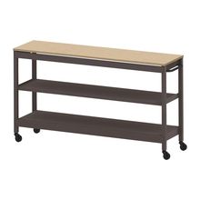 コモンファニチャー　CUSL-184GKC-HD　シェルフ ロー キャスタータイプ 木目天板　W1800×D450×H1030［ブラウン×オークライト］