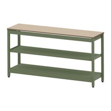 コモンファニチャー　CUSL-184GNA-QE　シェルフ ロー アジャスタータイプ 単体 樹脂エッジ　W1800×D450×H950［グリーン×ベージュ］
