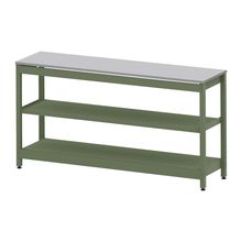 コモンファニチャー　CUSL-184GNA-QF　シェルフ ロー アジャスタータイプ 単体 樹脂エッジ　W1800×D450×H950［グリーン×ライトグレー］