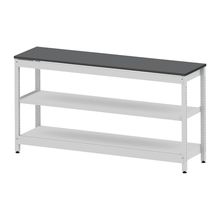 コモンファニチャー　CUSL-184GNA-WC　シェルフ ロー アジャスタータイプ 単体 樹脂エッジ　W1800×D450×H950［ホワイトグレー×ダークグレー］