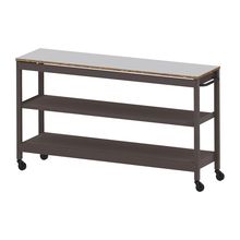 コモンファニチャー　CUSL-184GWC-HF　シェルフ ロー キャスタータイプ　W1800×D450×H1030［ブラウン×ライトグレー］