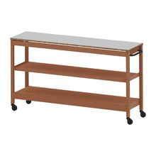 コモンファニチャー　CUSL-184GWC-RF　シェルフ ロー キャスタータイプ　W1800×D450×H1030［オレンジ×ライトグレー］