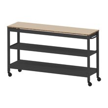 コモンファニチャー　CUSL-184GWC-TE　シェルフ ロー キャスタータイプ　W1800×D450×H1030［ブラック×ベージュ］