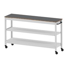 コモンファニチャー　CUSL-184GWC-WC　シェルフ ロー キャスタータイプ　W1800×D450×H1030［ホワイトグレー×ダークグレー］