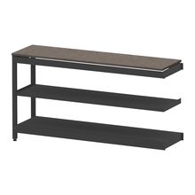 コモンファニチャー　CUSL-184TKA-TN　シェルフ ロー アジャスタータイプ 連増 木目天板エッジ　W1800×D450×H950［ブラック×ノルディックバーチ］