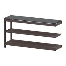 コモンファニチャー　CUSL-184TNA-HC　シェルフ ロー アジャスタータイプ 連増 樹脂エッジ　W1800×D450×H950［ブラウン×ダークグレー］